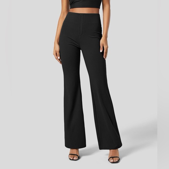 HALARA Pants - Halara Flex High Waisted Back Side Pocket Slight Flare Work Pants Black Size XS